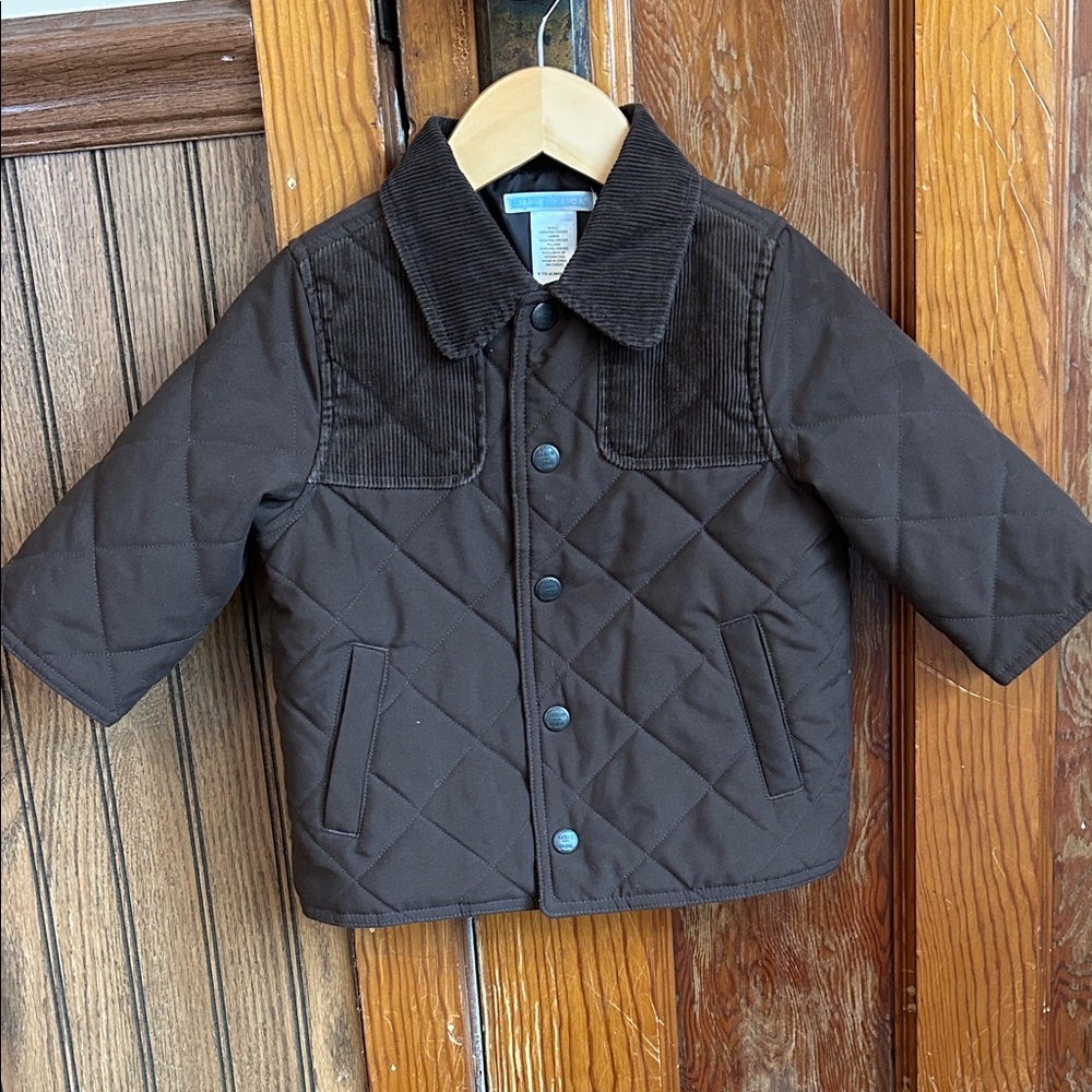 Janie and Jack Dark Brown Quilted Puffer Jacket